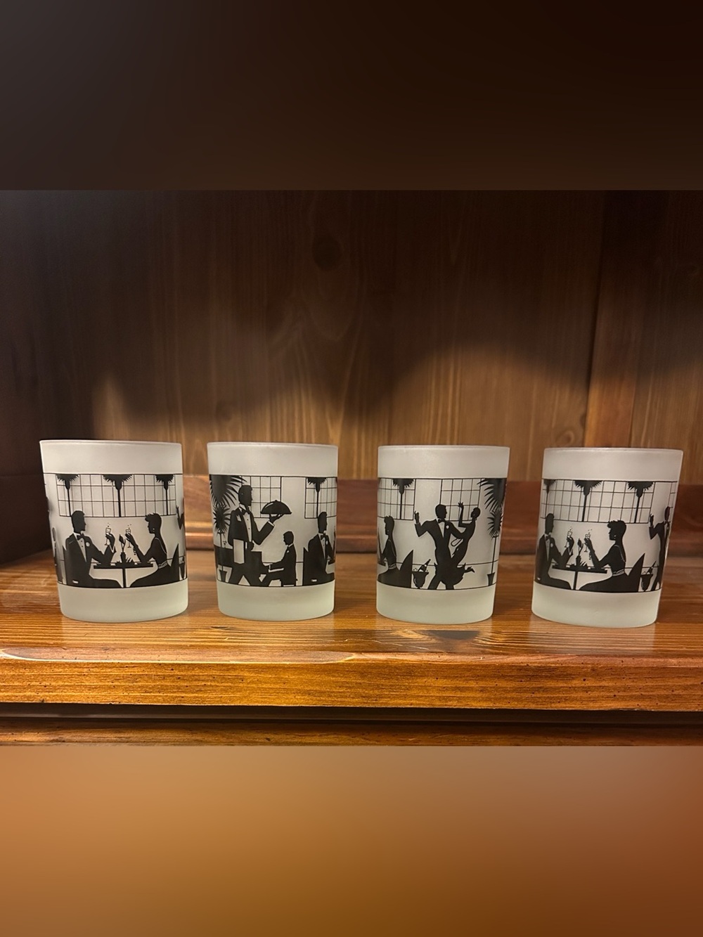 Art Deco Inspired Libby Old Fashion Drinking Glasses